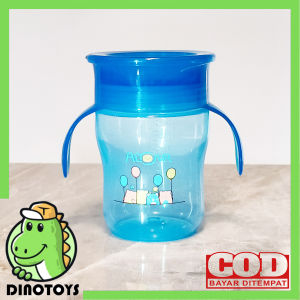 DINOTOYS ALYONA AL-024 TRAINING CUP PREMIUM WITH HANDLE 240ML/ 8oz SIPPER CUP 360° GELAS ANAK BELAJAR MINUM DENGAN PEGANGAN ANTI TUMPAH SEDOTAN DENGAN KATUP SILICONE KAMI MENYEDIAKAN KOLAM RENANG ANAK BAYI PELAMPUNG BAN RENANG ANAK BAYI PIRING MAKAN BAYI