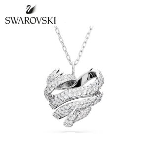 สร้อยคอจี้เพชร SWAROVSKI หรูหรา Volta เงินรูปหัวใจ สร้อยคอแฟชั่นสตรีเงินสเตอร์ลิง S925 hypoallergenic และไม่แพ้
