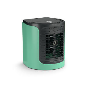 Household desktop small air cooler dormitory Mini Fan Mini Aircond USB air conditioning fan curling humidification refrigeration spray mobile fan