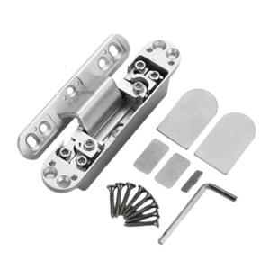 Invisible Door Hinges 125 Degree Swing Concealed Hinge Heavy Duty Aluminum Alloy Butt Hinge for Door Folding Door