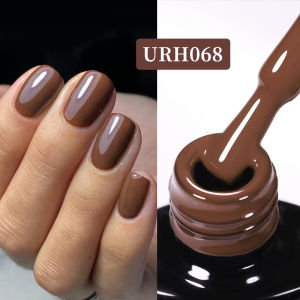 UR SUGAR 7ml Brown Gel Nail Art Polish Oatmeal Light Pink Translucent Color UV Cure Gel Varnish Nail Art DIY At Home Fall