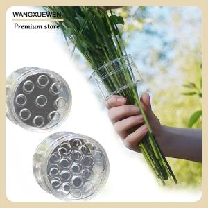 [COD] ที่ใส่ก้านดอก ikebana แบบเกลียวสำหรับแจกันอุปกรณ์เสริมการออกแบบช่องกลมสำหรับช่อดอกไม้แบบยึดติดสะดวกในบ้าน