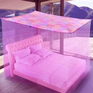 มุ้งกันยุงใหญ่ที่สุด 12 ฟุต หลังคามุ้งเป็นผ้าโพลี พิมพ์ลาย กันแสงรบกวนตาตอนนอน