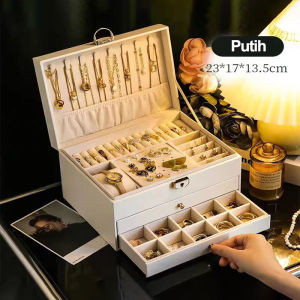 Jewelry storage box/Tempat perhiasan anting kalung gelang cincin/Jewelry Box /Kotak Perhiasan