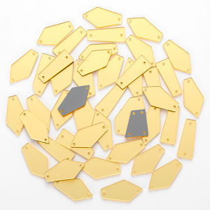 50Pcs Sew On Rhinestones Acryl Mirror Flatback Acrylic Sew-on Stone Crystal Mirror Sew Acrylic Mirror