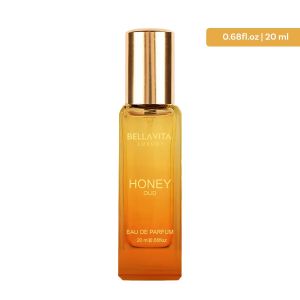 BellaVita Luxurys Honey Oud - (0.68 fl.oz./20 ml) Eau de Parfum Patchouli Vanilla Bergamot Floral & Spicy Long LastingPerfume