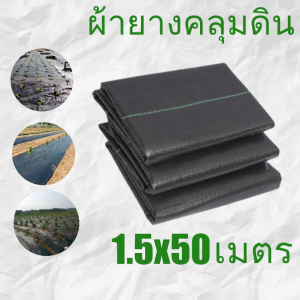 ผ้าคลุมดิน พลาสติกคลุมดิน พลาสติกคลุมหญ้า ฆ่าหญ้า 50 เมตร 100 เมตร คลุมวัชพืช ผ้าคลุมหญ้า กําจัดหญ้า ที่คลุมดิน