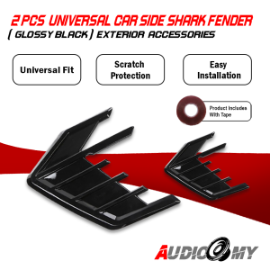 Universal Car Shark Gill Side Stickers – Durable 3M Fender Decals (2PCS) with Tape