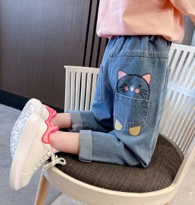 Quần jean bé gái thu đông mèo xanh J1201
