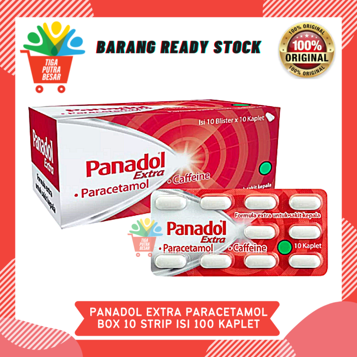 PANADOL MERAH EXTRA PARACETAMOL 500 MG BOX 10 STRIP ISI 100 KAPLET