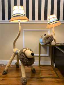 Cartoon floor lamp childrens room table lamp cute pet lamp creative bedroom vertical bedside lamp