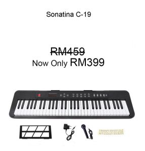 61 Keys Portable Travel Digital Piano Keyboard Electronic Piano Multifunction Sonatina C-19 Sustain Function Fashionable Design Space Saving Trendy Keyboard Piano Suitable Adult Suitable Key Beginner Leisure Excellent Sound Quality Full Size Key