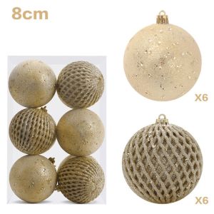 NAMSHEVA 8cm Christmas Ball Set Suspensable 8 Colors Xmas Ornament Ball Durable Plastic Xmas Baubles Party