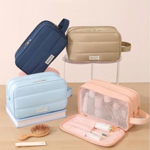 CANICECA 3-Layers Toiletry Bag Dry-wet Separation Large Capacity Handheld Storage Bag  Durable Cosmetic Organizer Bag Outdoor