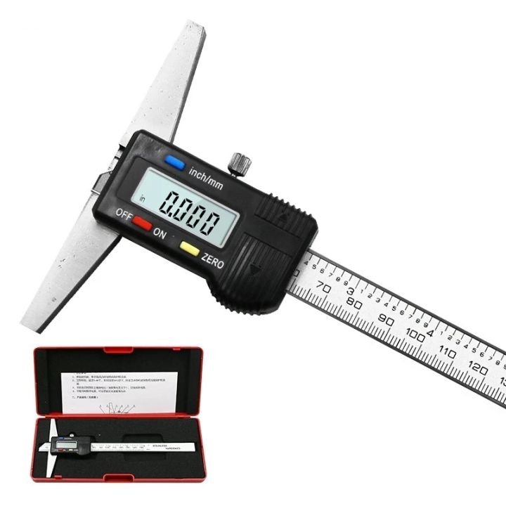 0-150mm / 6 Inches Metric Imperial Digital Depth Vernier Caliper ...