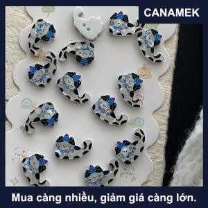 【CANAMEK】 30pcs tabby mèo đen nút đáng yêu kitty thiết kế cho sổ lưu niệm may DIY dressmaking dự án