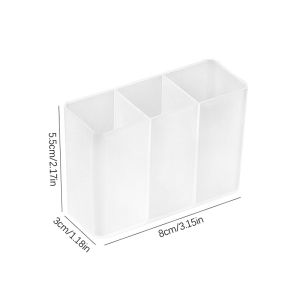 GG Wall Mounted 3 Grids Jewelry Box Cabinet Self-adhesive Sundries Storage Box Eyebrow Pencil Lipstick Lip Glaze Organizer