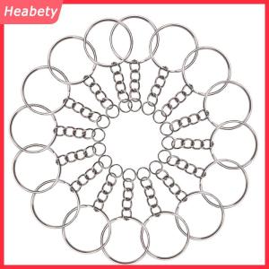 Heabety  50pcs Keychain nhẫn với chuỗi và 50pcs mở nhảy Nhẫn DIY Key Chain Set