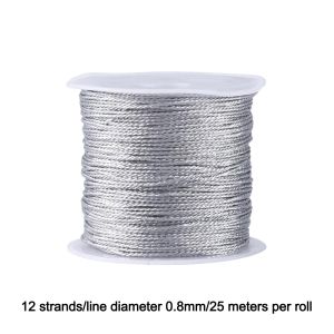 MUSCLEX 02-08mm Dây macrame Kết cấu dây thừng Màu chuyển sắc Dây thừng bện Chất lượng cao Đầy màu sắc Chỉ vàng bạc Làm vòng tay