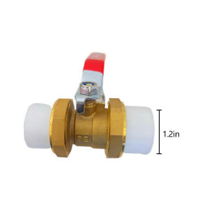 3/4" 1" 1.2" Double Union Ball Valve PPR Pipe Brass Ball Valve Connector DN20/25/32