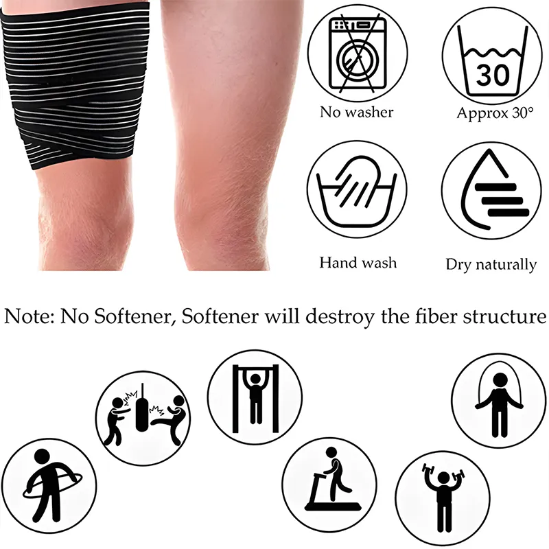 Elastic Compression Bandage Knee Support Compression Wrap for Stabilising  Ligament Joint Pain Sports Elastic Bandage for Ankle Leg Calf Wrist Arm