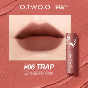 O.TWO.O Velvet Matte Liptint Lip & Cheek Mud Dual-use Lip Clay High Pigmented Long Lasting Not Dry Concealing Lip Lines Liquid Lipstick