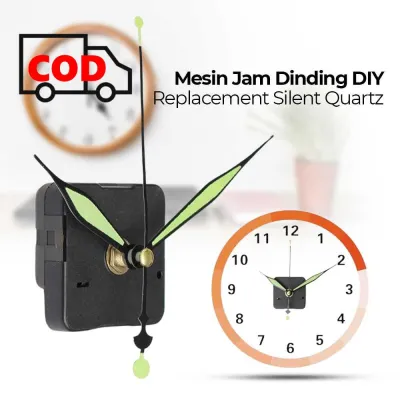 Mesin Jam Dinding Quartz Tahan Lama DIY Replacement Silent Sweep Jarum Tenang Tanpa Suara Detak Detik Slot Baterai AA Awet Berkualitas
