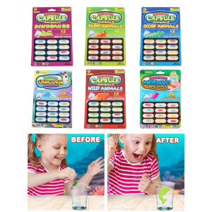 Set of 12 Exotic Magic Toy Soft Foam Cognitive Expanding Animal Tablets Magic Growing Ocean Farm Animal