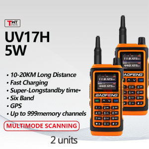 Baofeng UV-17H GPS Air Band Walkie Talkie 2 Set 999CH Wireless Copy Frequency Six Bands Amateur Ham Two Way Radio Tyep-C Charging