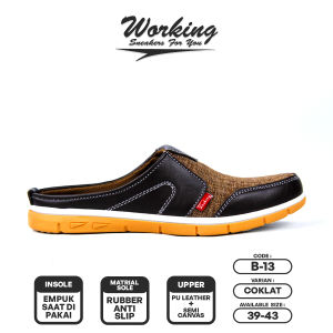 Working Sneakers For You Sepatu Bustong Pria Selop Formal Code B-13 Size 39 - 43
