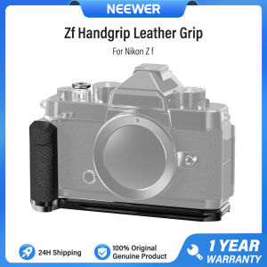 NEEWER CA134 Zf Handgrip L Shape Grip for Nikon Z f Formfitting Thin Camera Mounting Baseplate with Built in Handle Thumb Grip & Silver Shutter Button