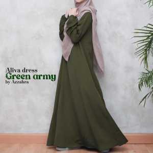 Aliva Dress Gamis Casual Wanita Muslim Terlaris | Gamis Abaya Turki Polos | Gamis Wanita Santri Putri