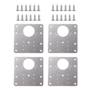 4 Pcs Cabinet Hinge Repair Plate Stainless Steel Hinge Tools Furniture Door Hinge Accessories for Wood Furniture Shelves