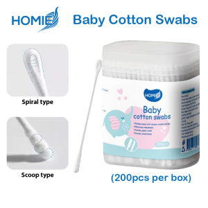 HOMIE Baby Safe Disposable Cotton Swabs/Multi-Use Double Head Tipped Applicator For Nose Ears Navel