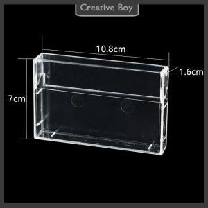 [Creative] 1Pc Cassette Tape Transparent Storage Box Audio Magnetic Recording Blank Tape Case Dustproof Box