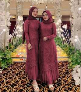 BISA COD / MAXI GERALDIN / fFULL BRUKAT TILE MUTIARA / L / XL JUMBO / GAMIS ALDINE / BAHAN TILE / RUBY MUTIARA / DRESS MUTIARA / DRESS MUSLIM / PAKAIAN WANITA