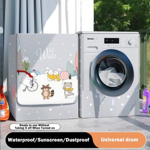 INTOONE Dustproof Washing Machine Cover UV Resistant Waterproof Washer Cover Cloth Fashion Anti-oxidation Washer Cover for Front Opening Washer Fully Automatic