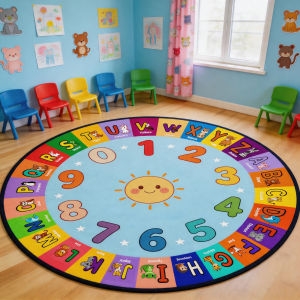 [HOT] Cross-border kindergarten childrens carpet early education center floor mat alphabet reading area carpet educational learning game floor mat