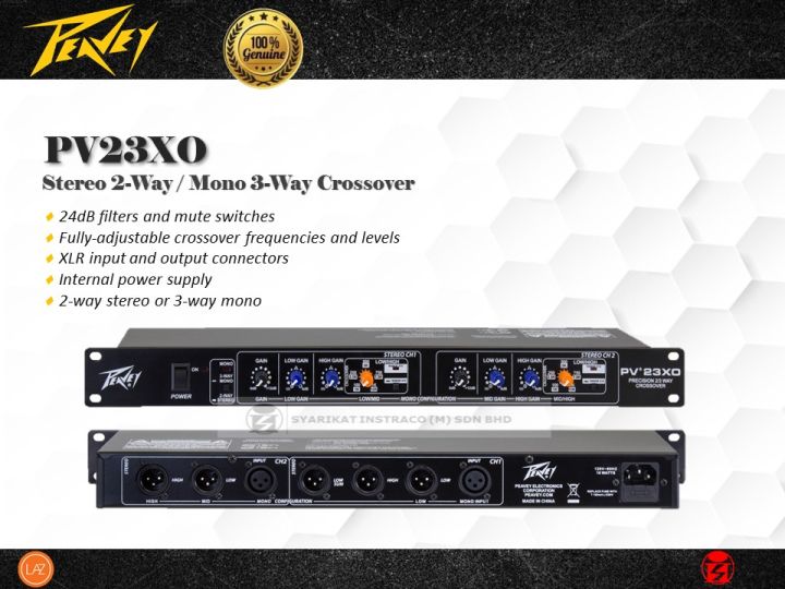 Peavey PV23XO Rack Mount Crossover Lazada