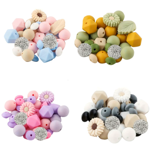 38 Pcs Colourful Silicone Beads Easy to Use 15mm Craft Beads for Art & Craft Project and Making