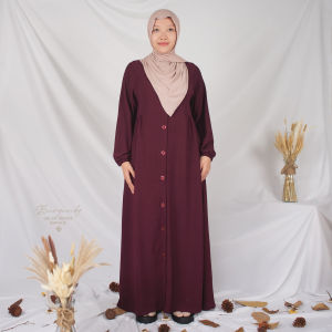 SAWVA | SALSA Casual Long Dress Daily BURGUNDY