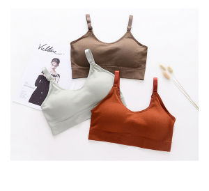 INTIMA Beauty Back Wrap Chest Yoga Vest Camisole Wireless Tube Top With Chest Pads Non-Slip Push Up Sports Bra Underwear For Women Daily To Use