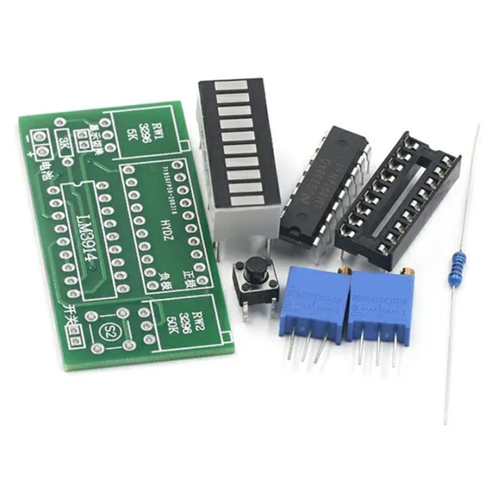 LM3914 Battery Capacity Indicator Module Power Level Tester 10 Segment ...