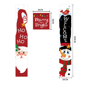 NUVOX Santa Claus Elk Christmas Banner Couplet Christmas Decorations for Home for Holiday Merry Christmas Door Decor Happy New Year