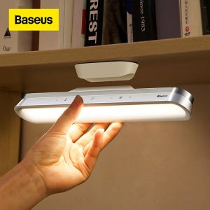 🥇✅SG READY STOCK✅Baseus Desk Lamp Hanging Magnetic LED Table Lamp Chargeable Stepless Dimming Cabinet Light Night Light For Closet Wardrobe Lamp