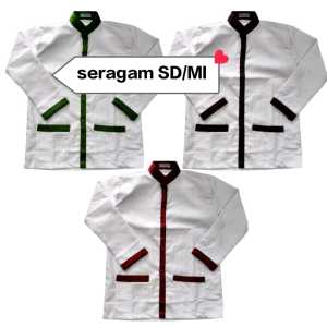 baju kemeja koko lengan panjang anak laki laki list hitam list hijau list merah