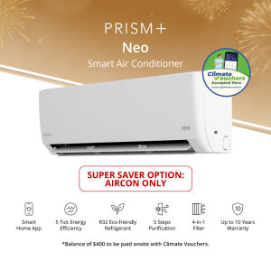 PRISM+ Neo Smart Air-Conditioner | Matte White (R32 5 Ticks)