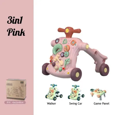 ~Ship From KL~ 6in1 Baby Walker Adjustable Heights 3in1 Walker 5in1 Toy Baby Multi Functional Baby Stroller Anti Rollove baby push walkers