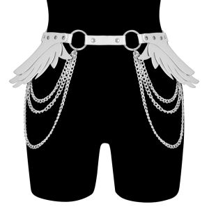 HEALMEYOU Harajuku Style Wing Rivet Belt PU Leather Spicy Girl Y2K Belt Vintage Retro Punk Waistband Female