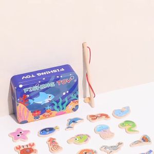 Bộ Đồ Chơi Cho Bé Tập Câu Cá Bằng Gỗ